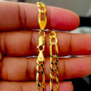 Sterling Silver 925 Super Flat Figaro 150 Chain 5.6mm